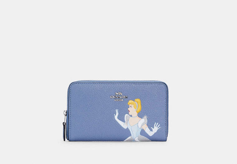 Disney X Coach Medium Id Zip Wallet With Cinderella