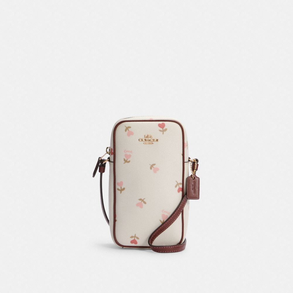 COACH® Outlet North/South Zip Crossbody With Heart Floral Print