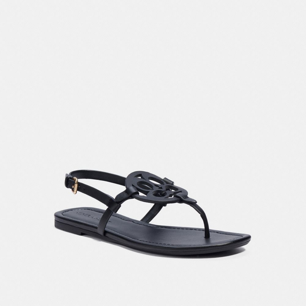 coach black sandals