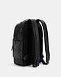 COACH®,GRAHAM BACKPACK IN SIGNATURE CANVAS,Leather,Large,Office,Gunmetal/Charcoal/Black,Angle View