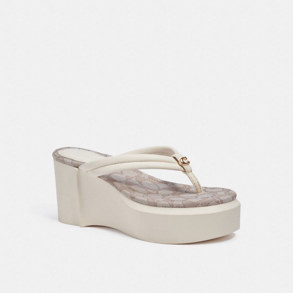 coach platform flip flops