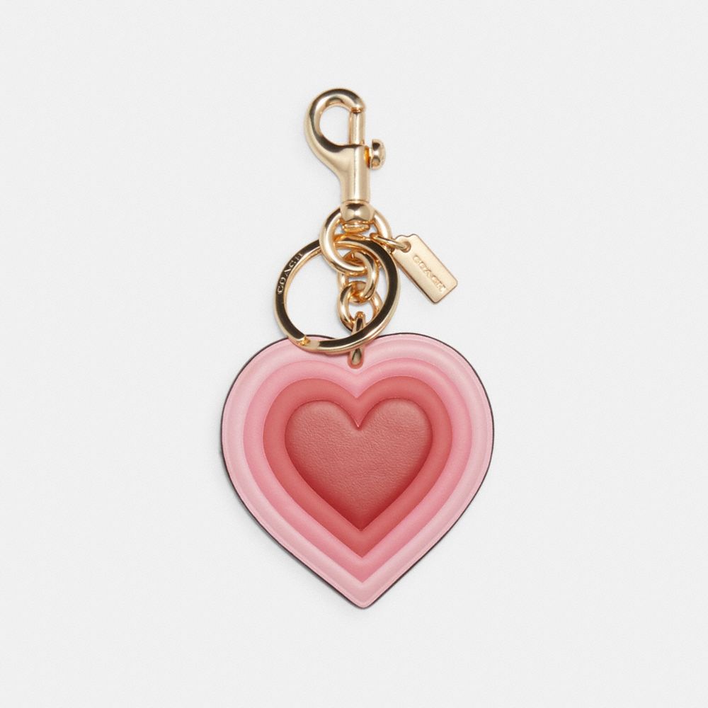 COACH® Outlet  70's Heart Burst Bag Charm In Signature Canvas
