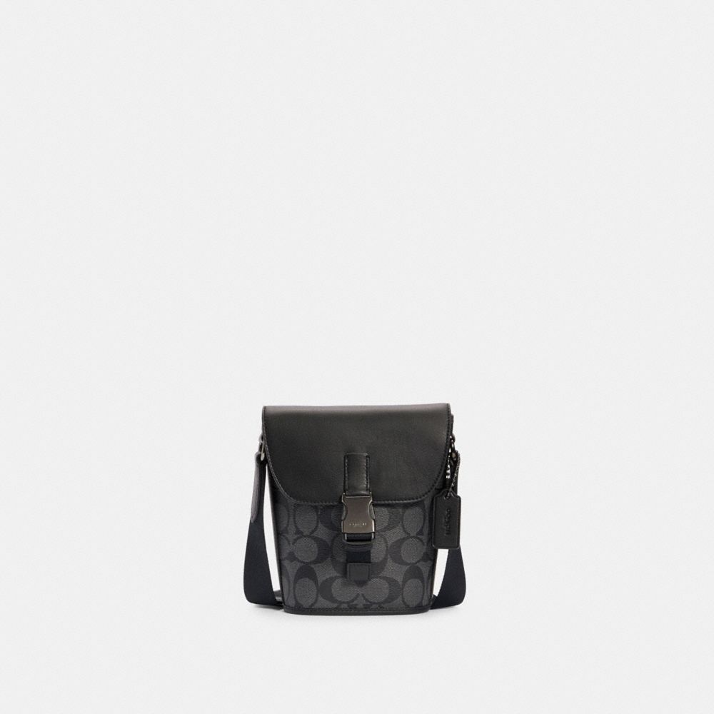 Track Small Flap Crossbody In Signature Canvas