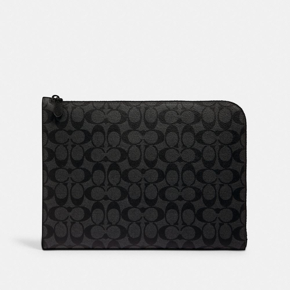 COACH® Outlet L Zip Portfolio In Signature Canvas