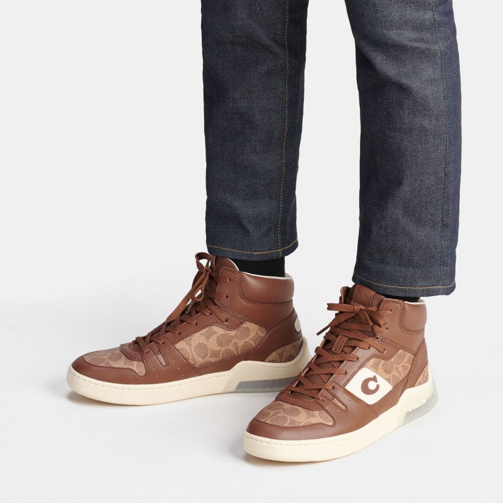 Coach Men's Citysole Signature Canvas & Leather Hightop Sneakers In