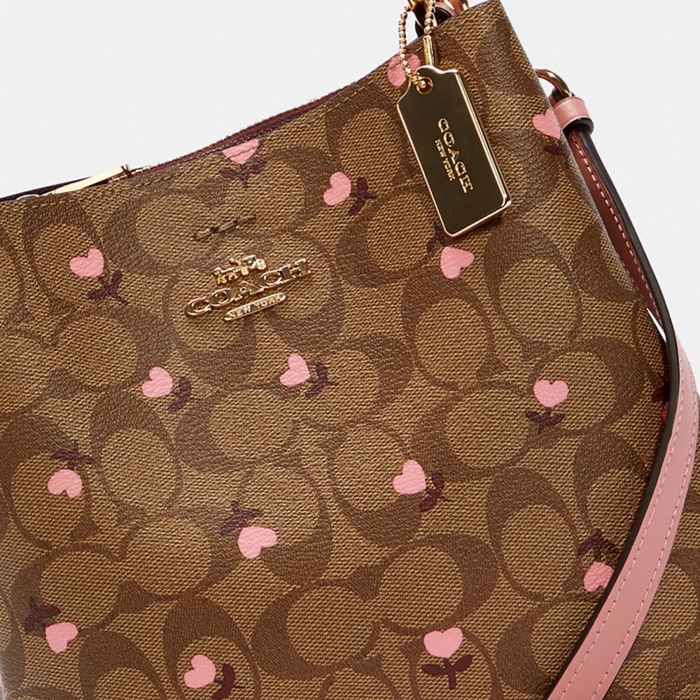 COACH® Outlet | Small Town Bucket Bag In Signature Canvas With Heart Floral  Print