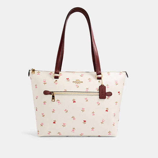 COACH® Outlet | Gallery Tote With Heart Floral Print