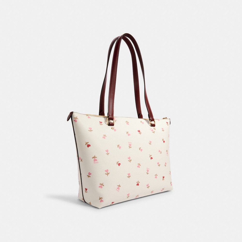 COACH® Outlet | Gallery Tote With Heart Floral Print