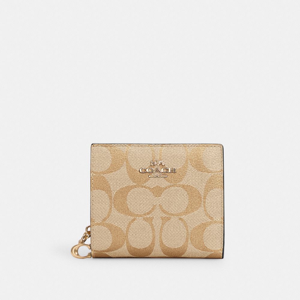 COACH® Outlet | Snap Wallet In Signature Canvas