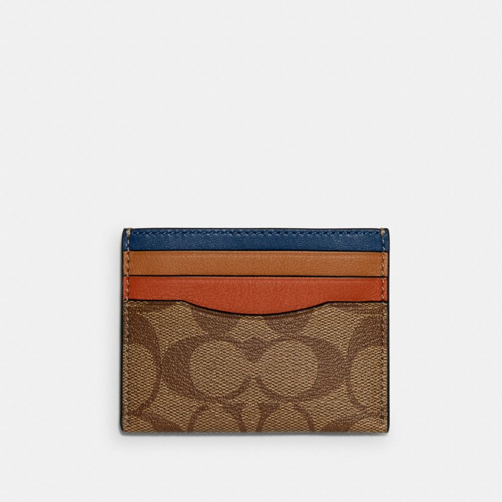 COACH® Outlet Slim Card Case In Colorblock Signature Canvas