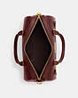 COACH®,ROWAN SATCHEL IN COLORBLOCK,Leather,Large,Gold/Oxblood/Wine Multi,Inside View,Top View