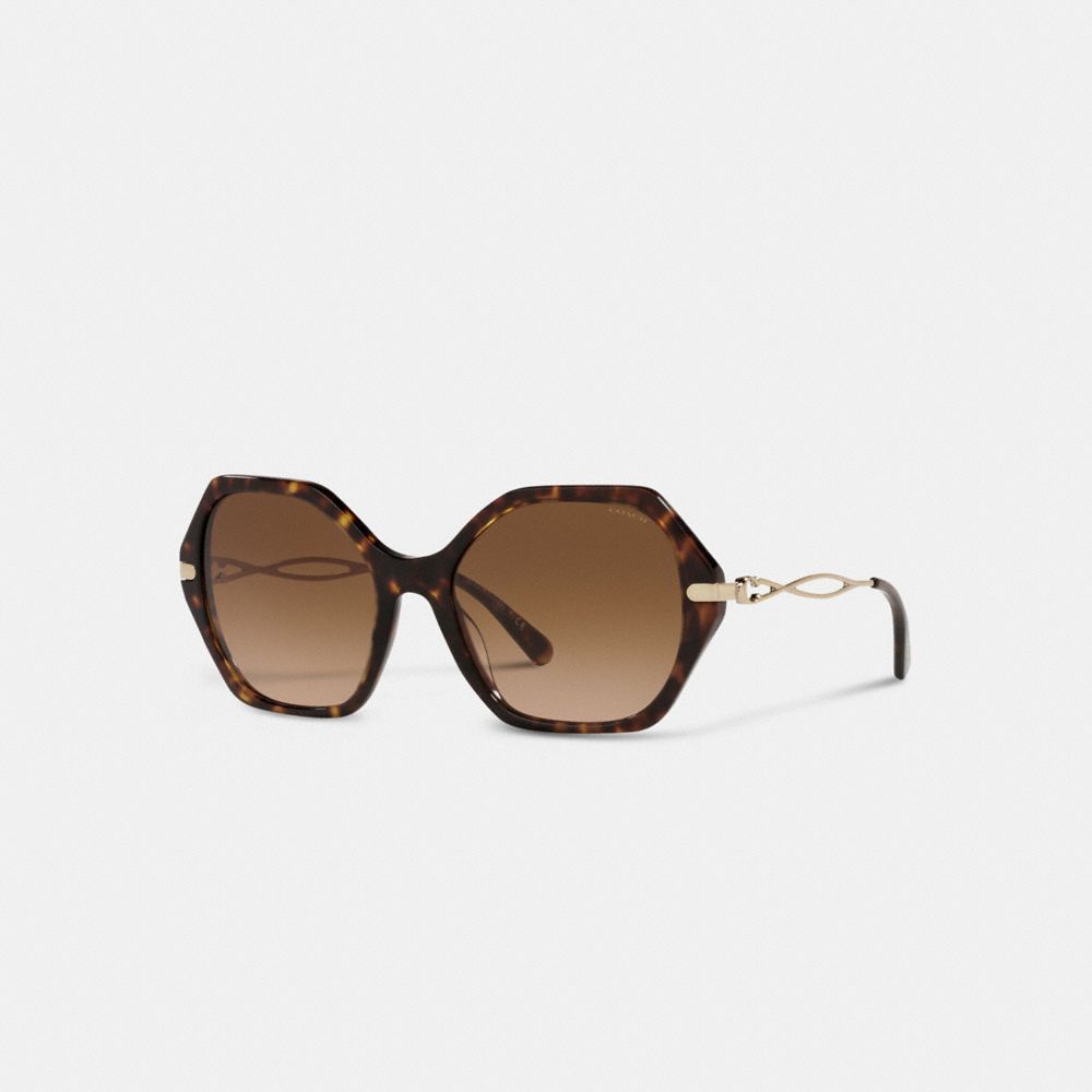 COACH® Sculpted Signature Hexagon Sunglasses