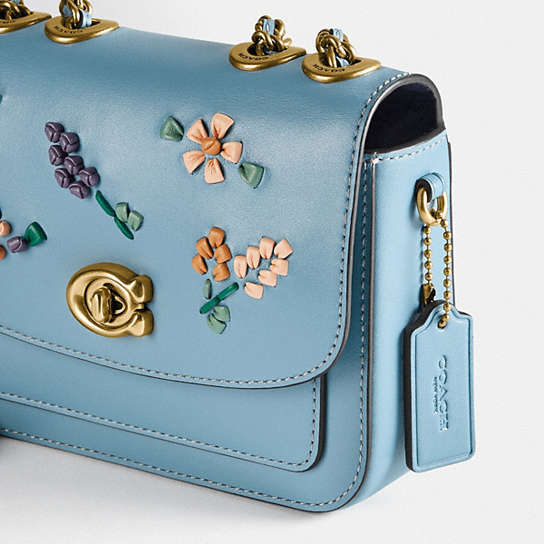 COACH® | Madison Shoulder Bag 16 With Floral Embroidery