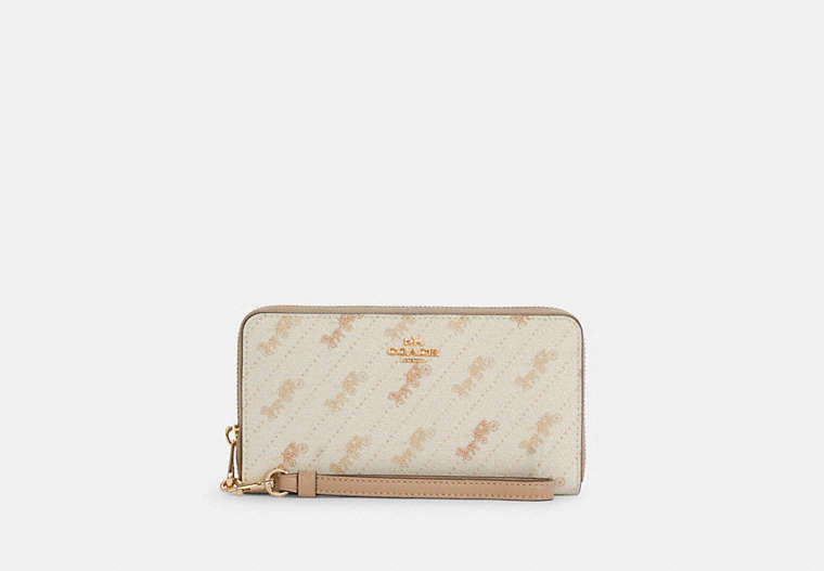 Long Zip Around Wallet With Horse And Carriage Dot Print Long Zip Around Wallet With Horse And Carriage Dot Print