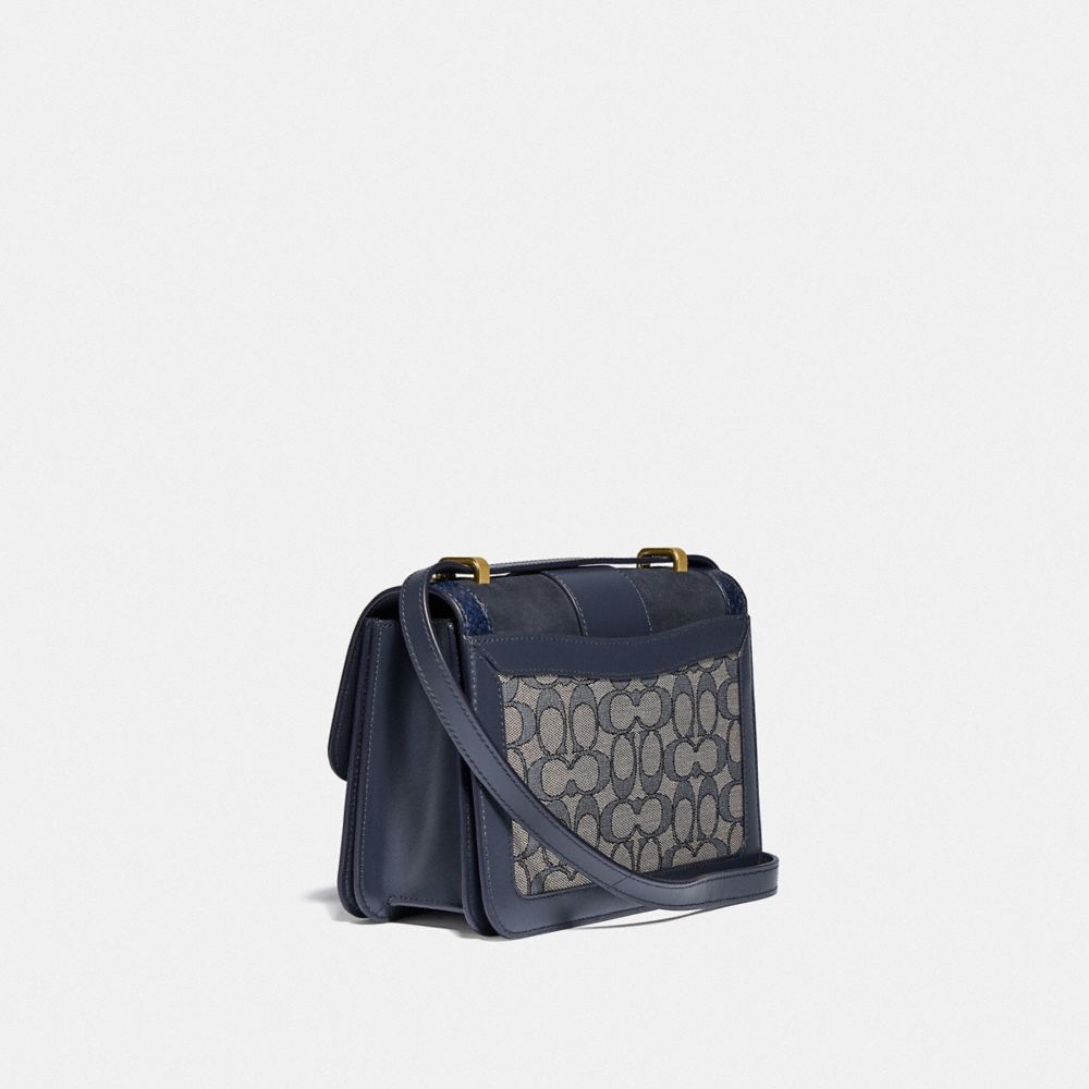 COACH® | Alie Shoulder Bag In Signature Jacquard With Snakeskin Detail