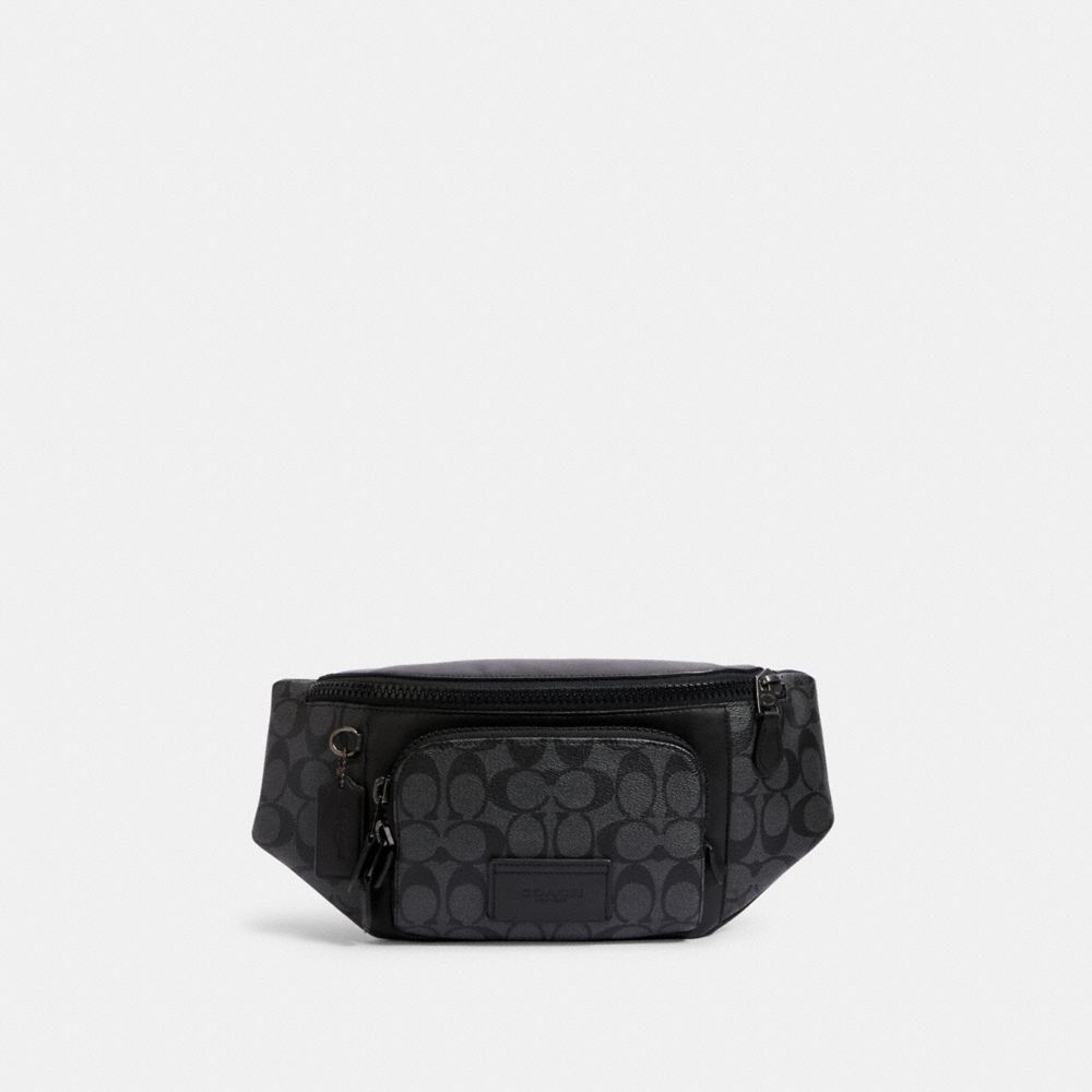 COACH® Track Belt Bag In Signature Canvas