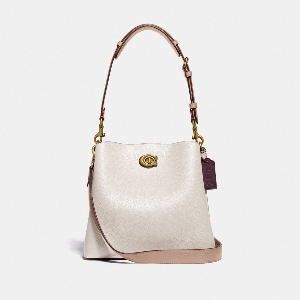 COACH FIELD BUCKET BAG WITH COLORBLOCK QUILTING AND COACH BADGE –