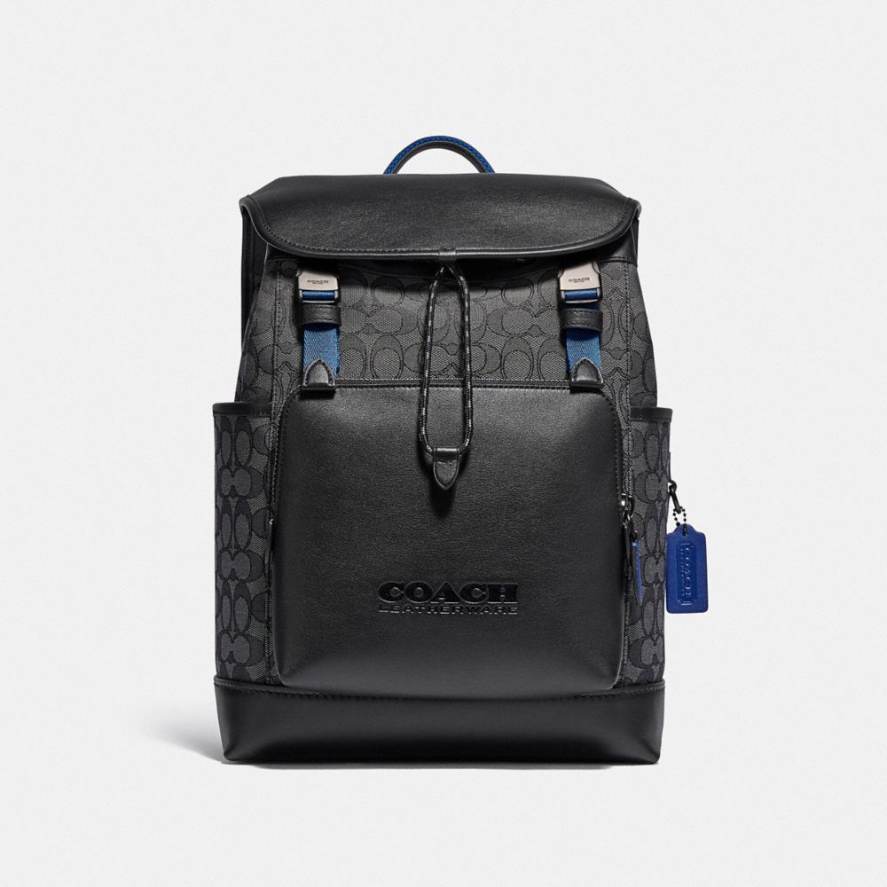 League Flap Backpack In Signature Jacquard | COACH®