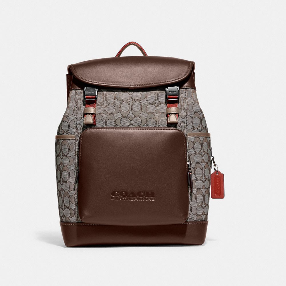 【公式】COACH – コーチ | リーグ フラップ バックパック シグネチャー ジャカード | リュック＆バックパック