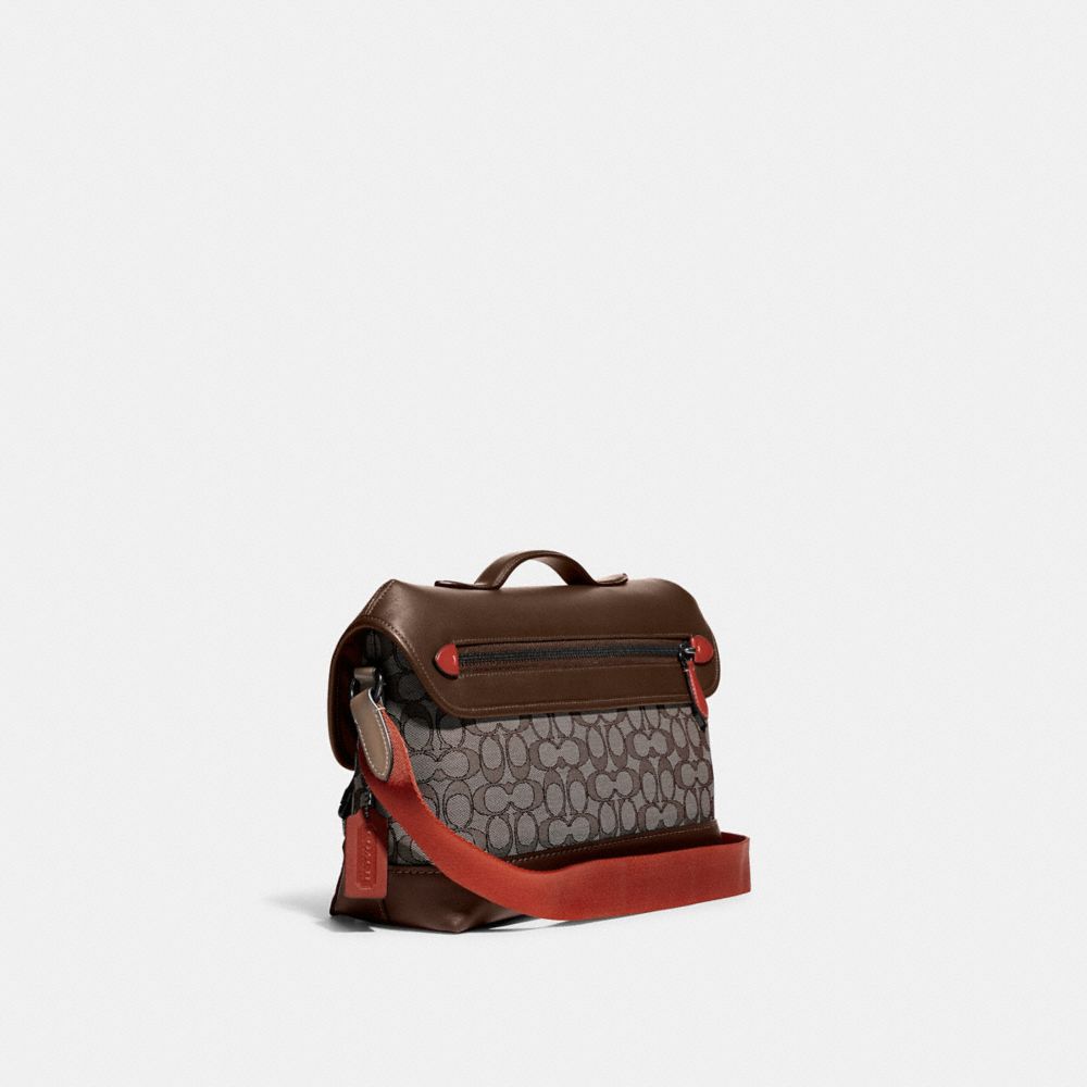 公式】COACH – コーチ | リーグ バイク バッグ シグネチャー ジャカード