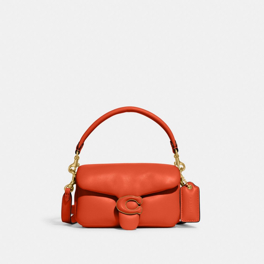 COACH Tabby Pillow Leather Shoulder Bag in Orange