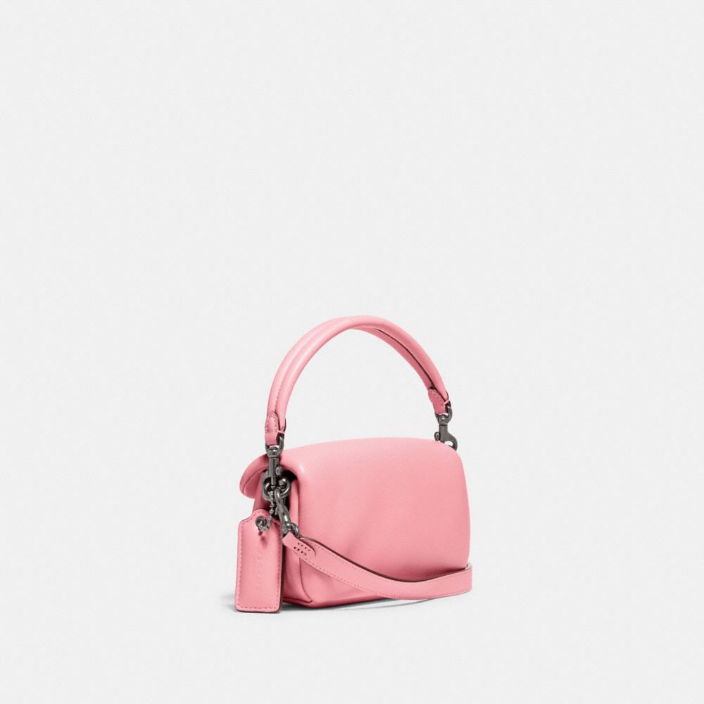 Shop Coach Pillow Tabby Shoulder Bag 18 In Silver/flower Pink