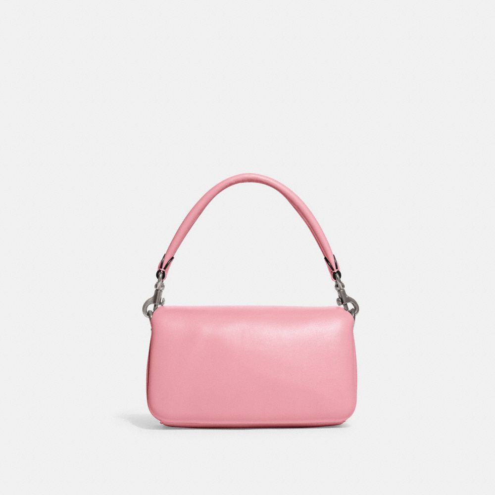 Shop Coach Pillow Tabby Shoulder Bag 18 In Silver/flower Pink