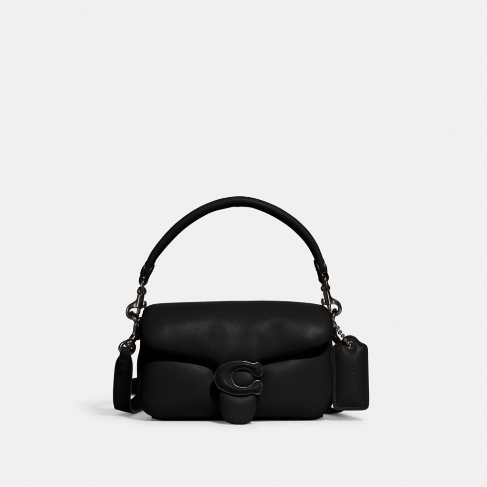 Coach Pillow Tabby Shoulder Bag 18 In Pewter/black