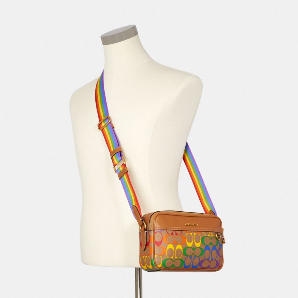 COACH® Outlet | Graham Crossbody In Rainbow Signature Canvas