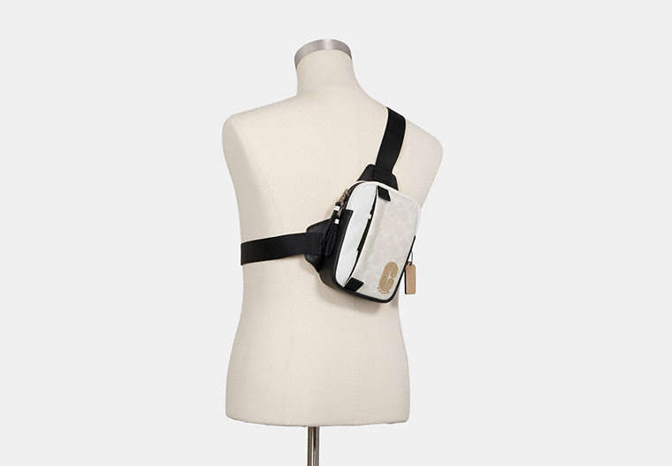 Edge L Pack In Colorblock Signature Canvas Edge L Pack In Colorblock Signature Canvas