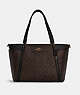 COACH®,BABY BAG IN SIGNATURE CANVAS,Canvas/Smooth Leather,Large,Gold/Brown Black,Front View