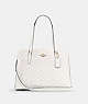 COACH®,TATUM CARRYALL IN SIGNATURE CANVAS,Signature Coated Canvas/Smooth Leather,Large,Gold/Chalk/Glacierwhite,Front View