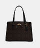 COACH®,TATUM CARRYALL 40 IN SIGNATURE CANVAS,n/a,Large,Gold/Brown Black,Front View