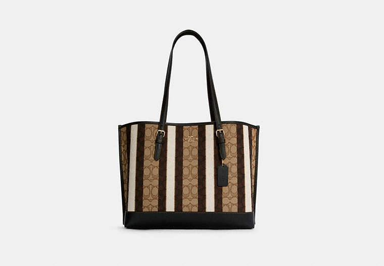 Mollie Tote In Signature Jacquard With Stripes image number 0
