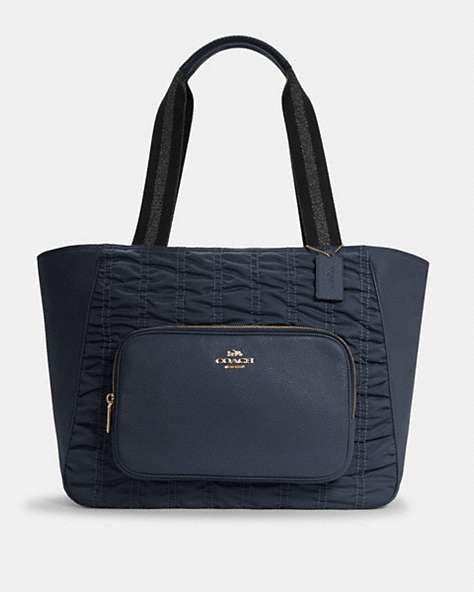 Court Tote With Ruching