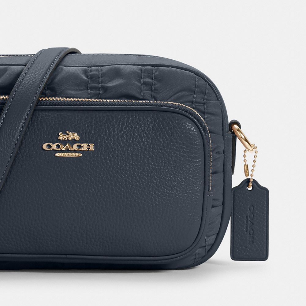 court crossbody with ruching