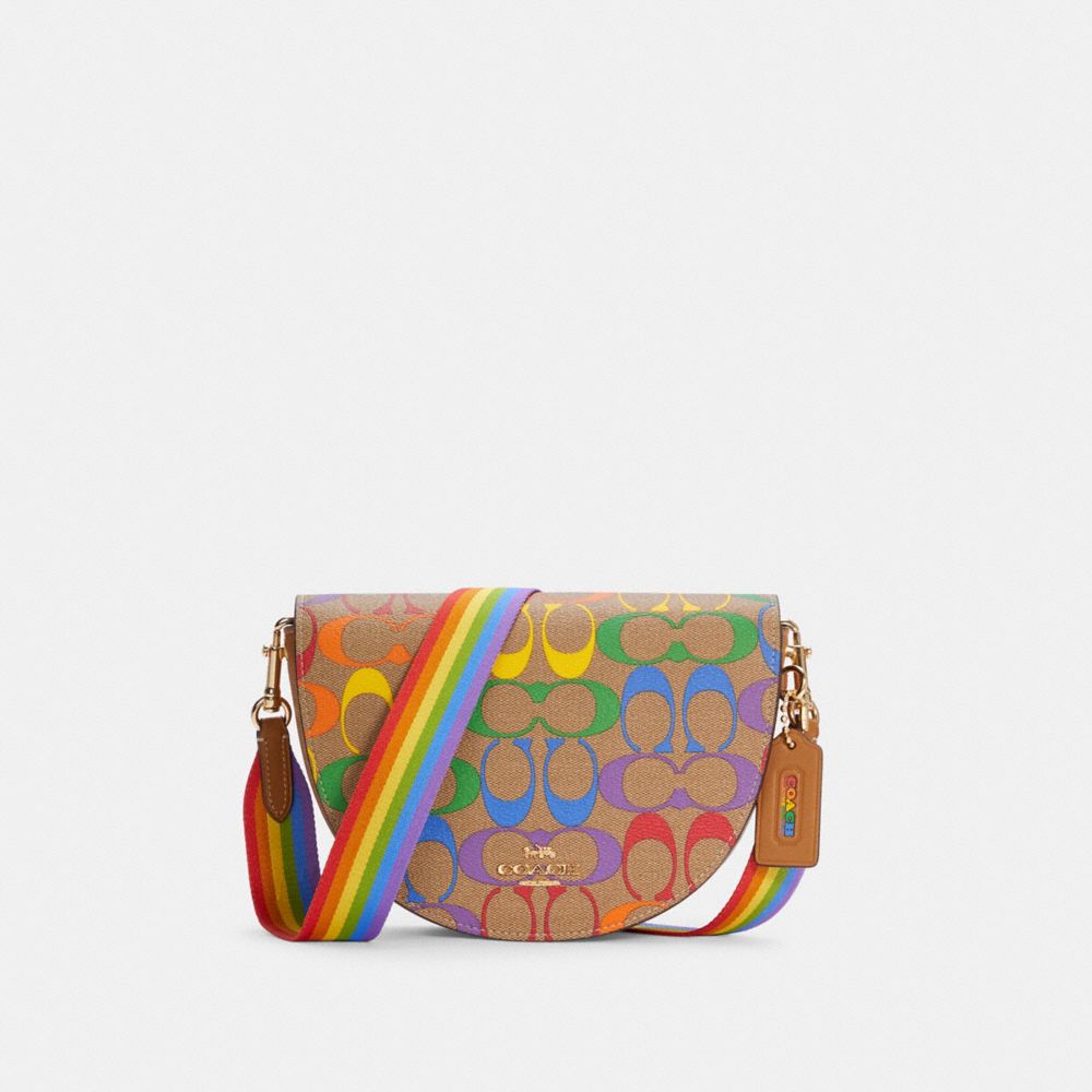 COACH® Outlet | Ellen Crossbody In Rainbow Signature Canvas