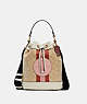 Dempsey Drawstring Bucket Bag In Signature Jacquard With Stripe And Coach Patch