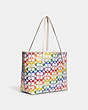 COACH®,CITY TOTE IN RAINBOW SIGNATURE CANVAS,pvc,Large,Silver/Chalk Multi,Angle View