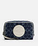 Dempsey Boxy Cosmetic Case 20 In Signature Denim With Coach Patch