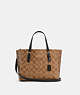 COACH®,MOLLIE TOTE 25 IN SIGNATURE CANVAS,Signature Coated Canvas/Smooth Leather,Large,Anniversary,Gold/Khaki/Black,Front View