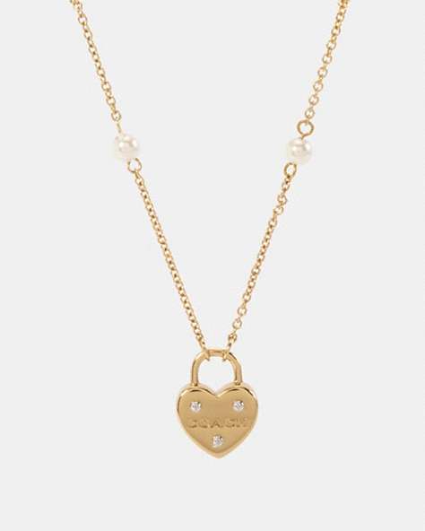 Heart Padlock Pendant Necklace