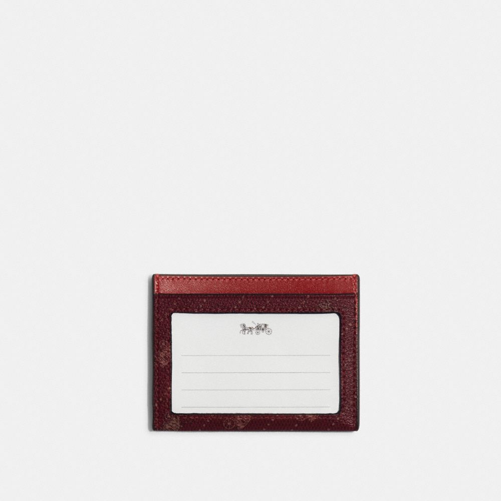 Slim Id Card Case With Horse And Carriage Dot Print