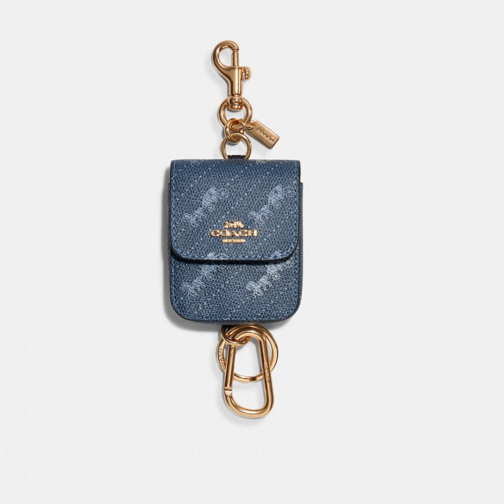 Coach Mini Val Duffle Bag Charm In Signature Chambray In Denim (C8223) USA