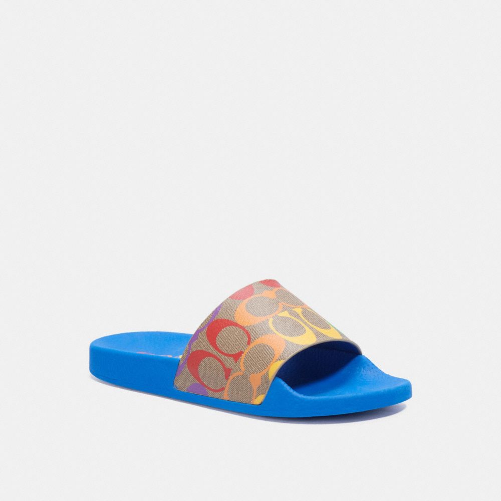 COACH® Outlet | Uli Sport Slide In Rainbow Signature Canvas