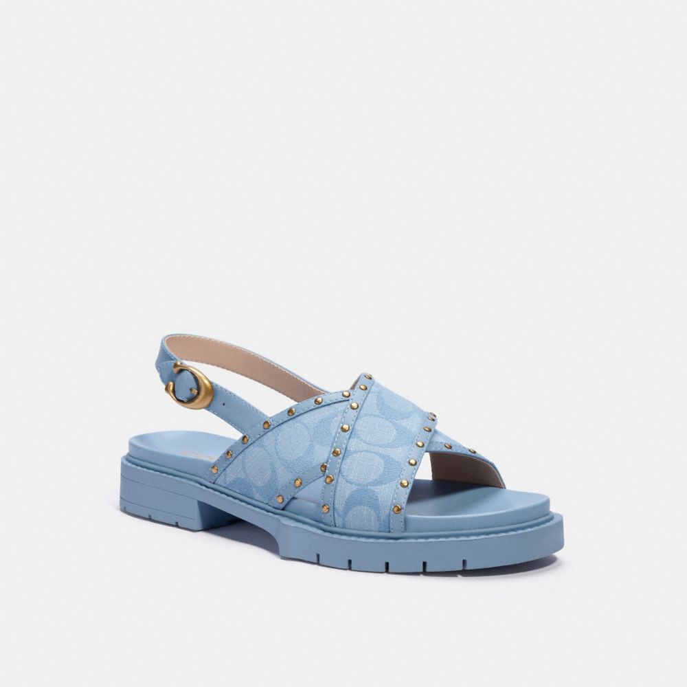 売れ筋】 COACH PIPER 23cm SANDALS LEATHER サンダル - xn