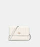 COACH®,FOLDOVER BELT BAG WITH LINEAR QUILTING,Leather,Mini,Gold/Chalk,Front View
