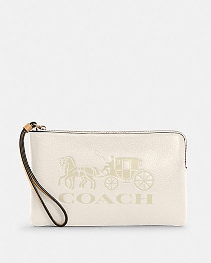 COACH® | Corner Zip Wristlet With Horse And Carriage COACH® | Corner Zip Wristlet With Horse And Carriage