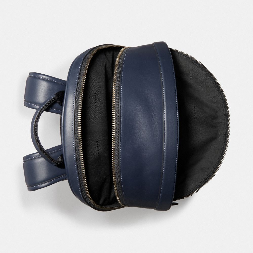 COACH®,Bape X Coach Charter Backpack In Signature Chambray,,Inside View,Top View