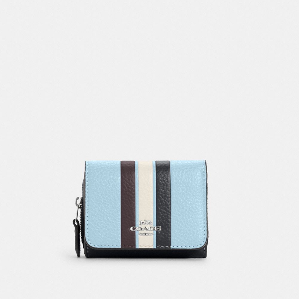 COACH® Outlet | Small Trifold Wallet In Colorblock With Stripe